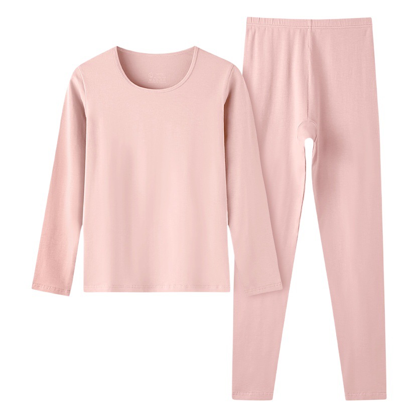 Venta al por mayor ropa de algodón puro otoño pantalones largos traje de mujer ropa interior térmica traje de mujer ropa interior alta elástica estudiante más tamaño primavera y otoño invierno