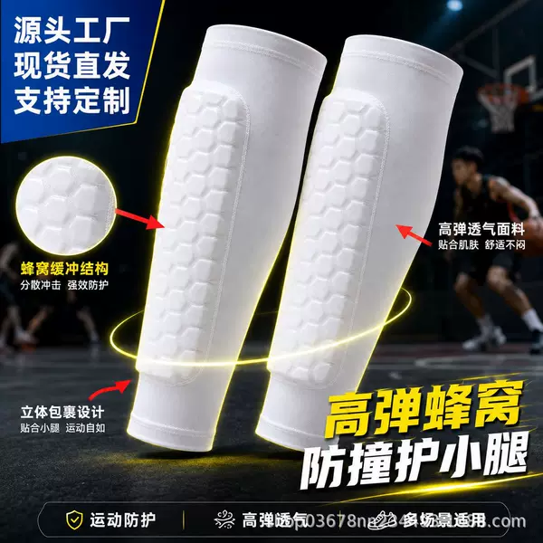 Sports knee pads, featuring honeycomb design for impact protection, breathable fabric, high elasticity, and non-slip silicone, suitable for outdoor cycling; direct from the factory, with cross-border drop shipping available