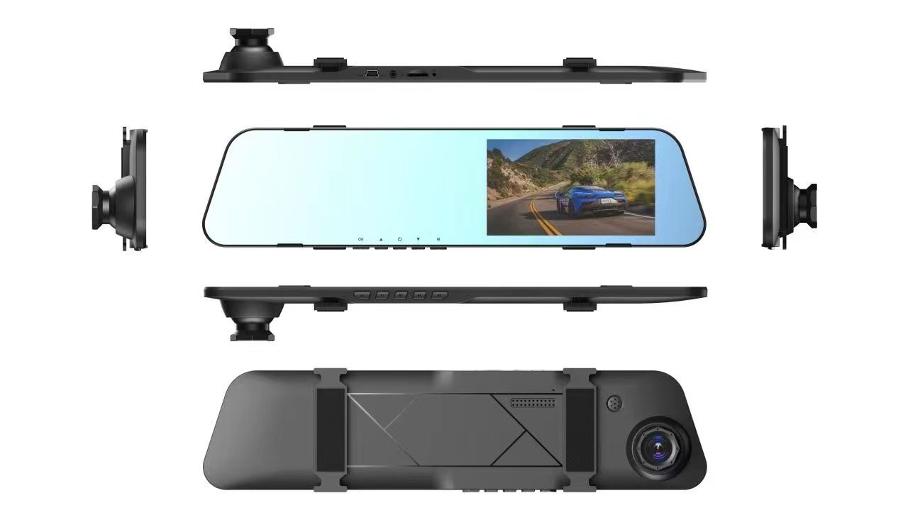 New private model 4.5 inch rearview mirror driving recorder HD 1080P front and rear double lens reversing Image wholesale