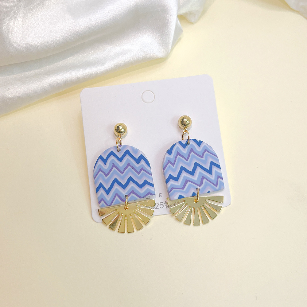 Fashion Waves soft clay Stoving Varnish Womenu0027S Drop Earrings 1 Pair