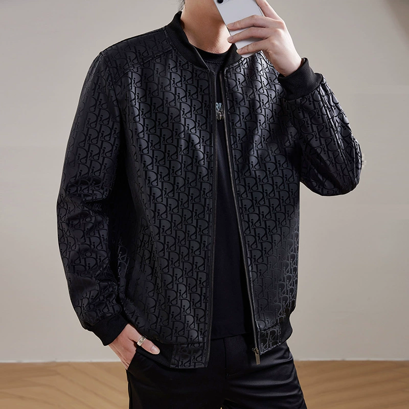 2024 новый стиль мужской повседневный бейсбольный воротник плюс бархатная куртка куртка модная тенденция