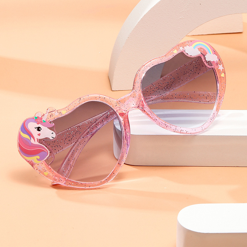 Cute Kidsren's Sunglasses, Cool Flashing Unicorn Princess Glasses, Girls' Sunglasses, Girls' Birthday Dress-Up Performance