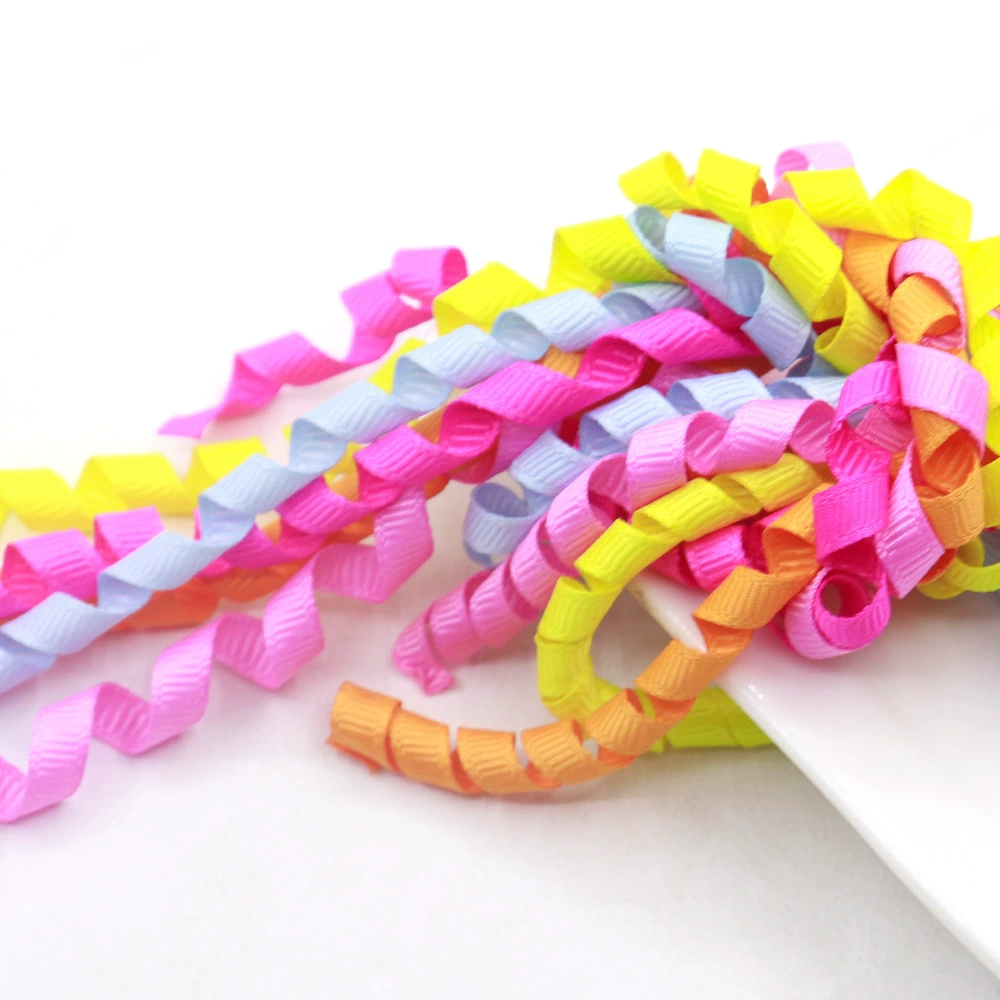 Оптовая продажа 6MM рулон волнистые резьбовые ленты DIY ручной работы головные уборы аксессуары для волос подарочные коробки мешок тканые ленты