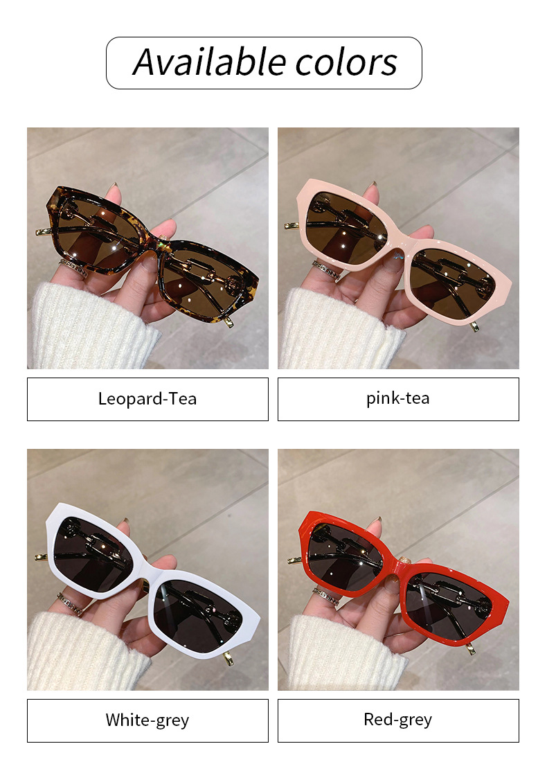 European And American Personalized Hip Hop Sunglasses Leg Chain Sunglasses Fashion Polygonal Small Frame Trendy Street Photography Sunglasses_viptrois.com