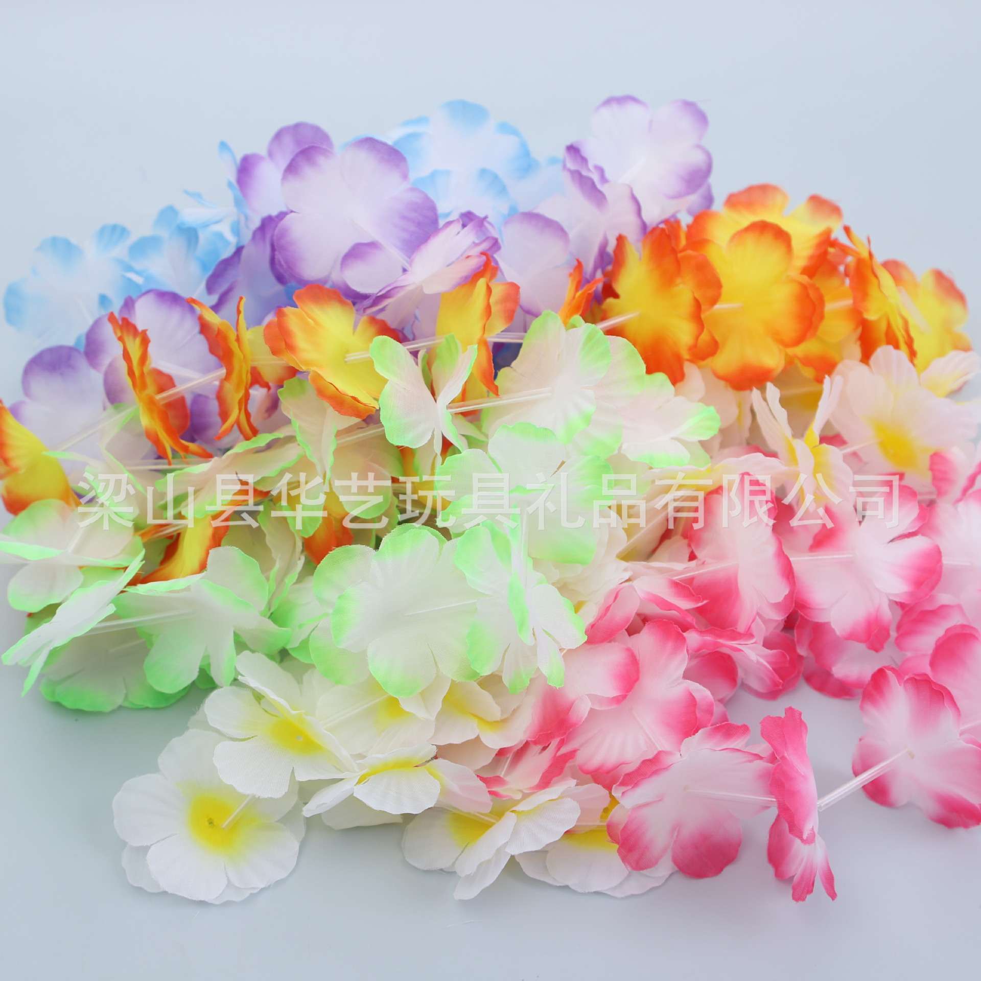 Fábrica de Hawaii en stock colorido guirlandas de flores de sol guirlandas de baile de maquillaje hula show de guirlandas de gradiente
