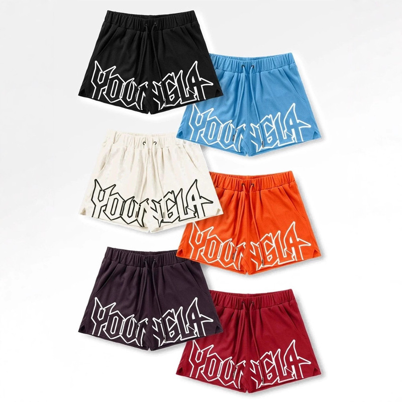 Youngla American Trendy Sports Fitness Shorts Men's Training Three-Point Pants Summer Quick-Drying Breathable Mesh Beach Pants