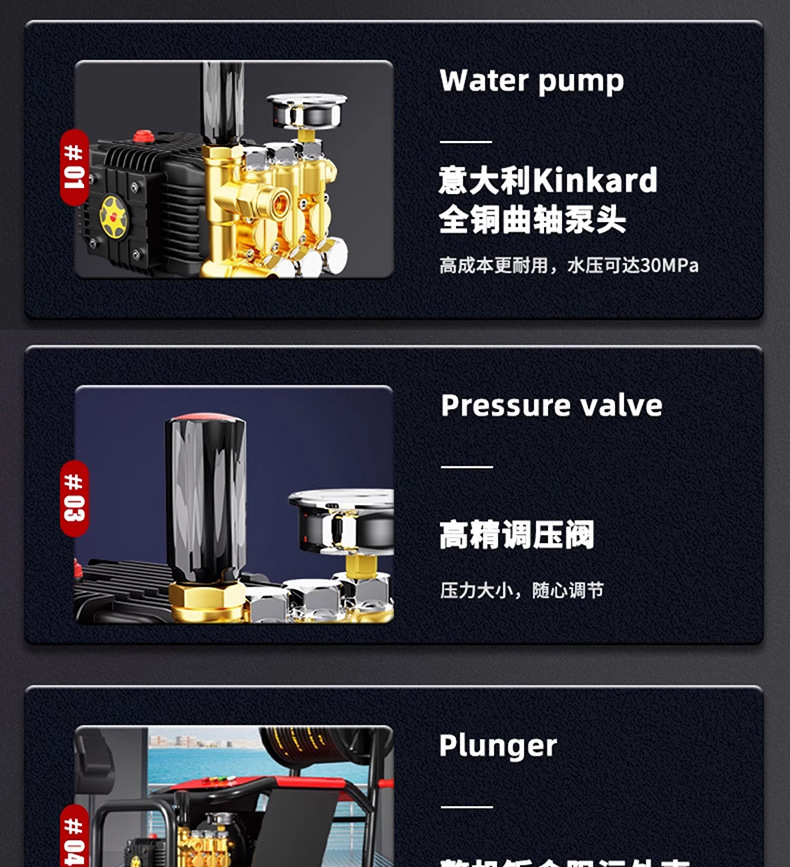 Black Cat Racing Variable Frequency Cleaning Machine 220V Commercial Car Wash Shop Car Wash High Pressure Water Gun Pump Super Supercharged Car Wash Machine
