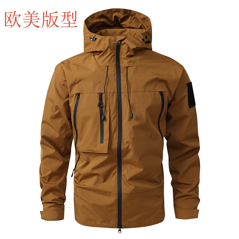 Gmarket outdoor men's and women's assault clothing European and American mountain function hooded coat workwear Temu jacket manufacturers
