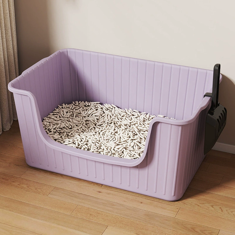 Кошачий туалет с защитой от брызг, полузакрытый открытый контейнер, кошачий туалет для кошек Мэйн-Кун, очень большой размер