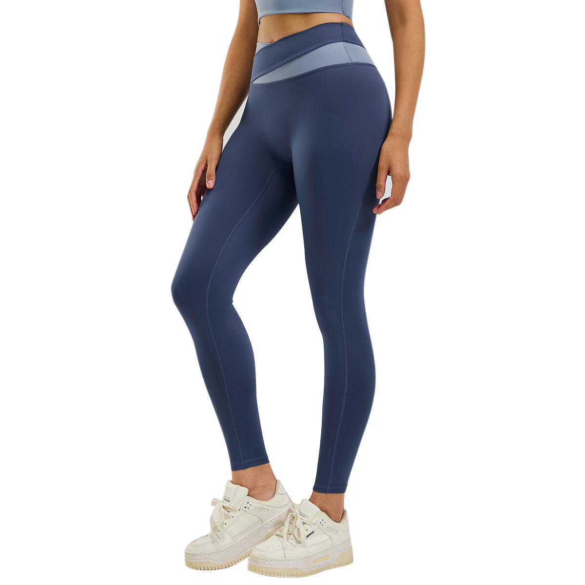 Pantalones desnudos, pantalones de costilla, cintura alta, caderas, abdomen reducido, adelgazamiento, pantalones deportivos de ejercicio elásticos