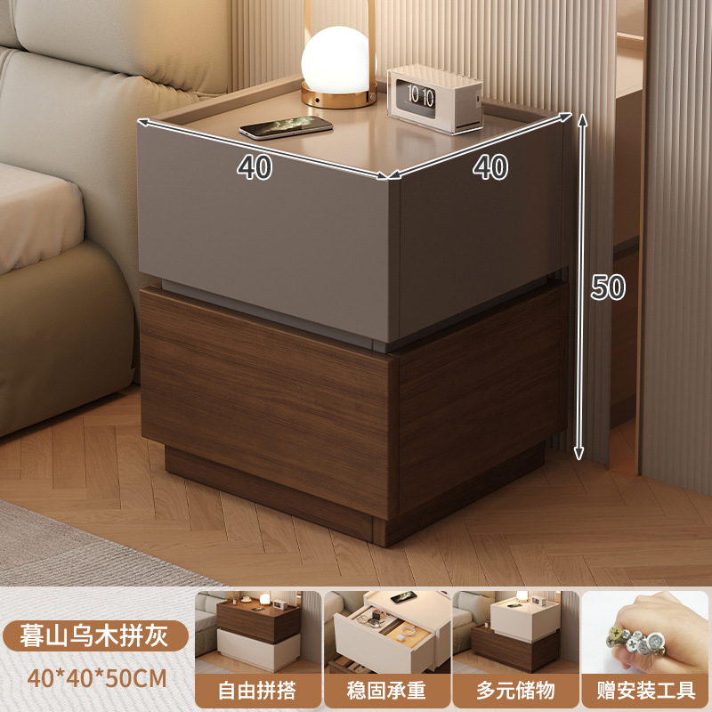 Mesa de cabezal de cama dormitorio lujoso italiano minimalista personalidad creativa cabecera baja combinación de bloques modular cabecera