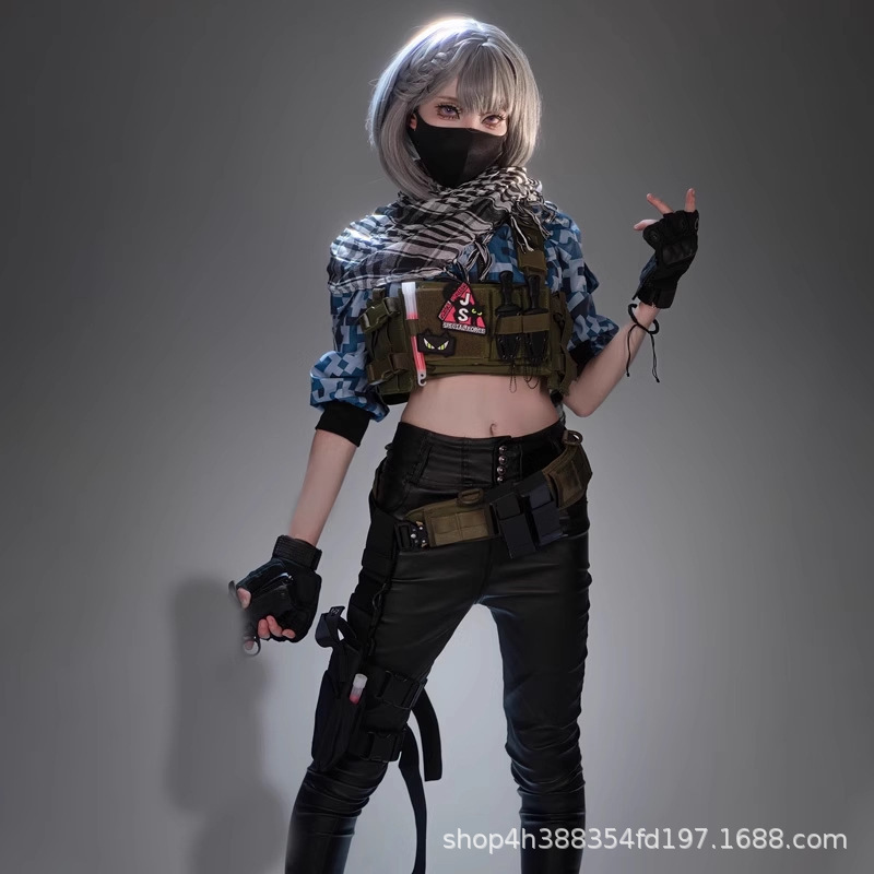 三角洲行动麦晓雯cos服骇爪原皮装备现货假发cosplay服装女大全套|undefined