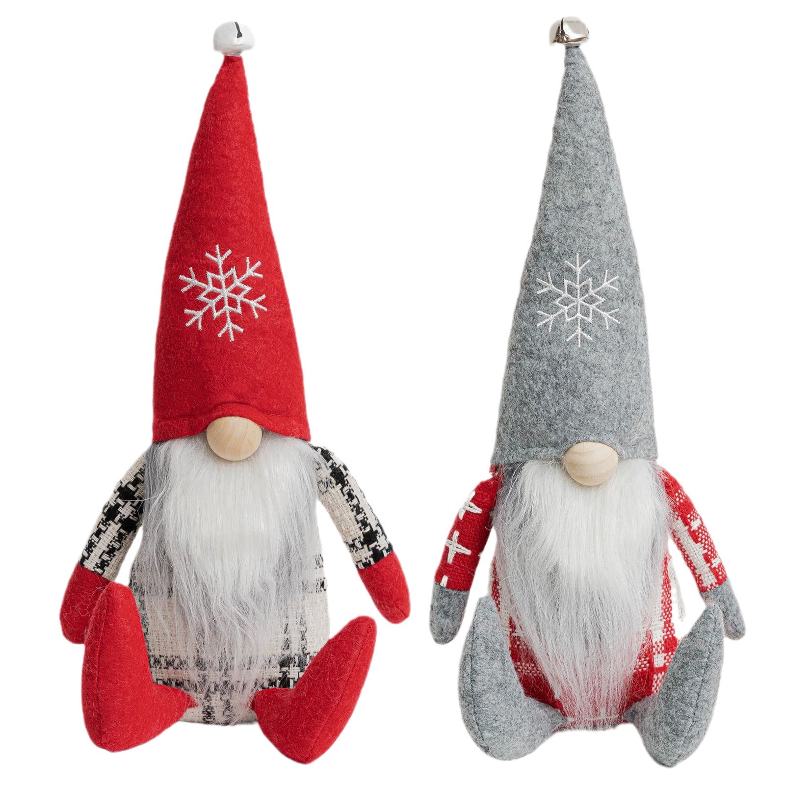 Cross-border Navidad muñeca sin rostro Rudolf vacaciones decoración copo de nieve Campana bordada muñeca decoración de la muñeca al por mayor