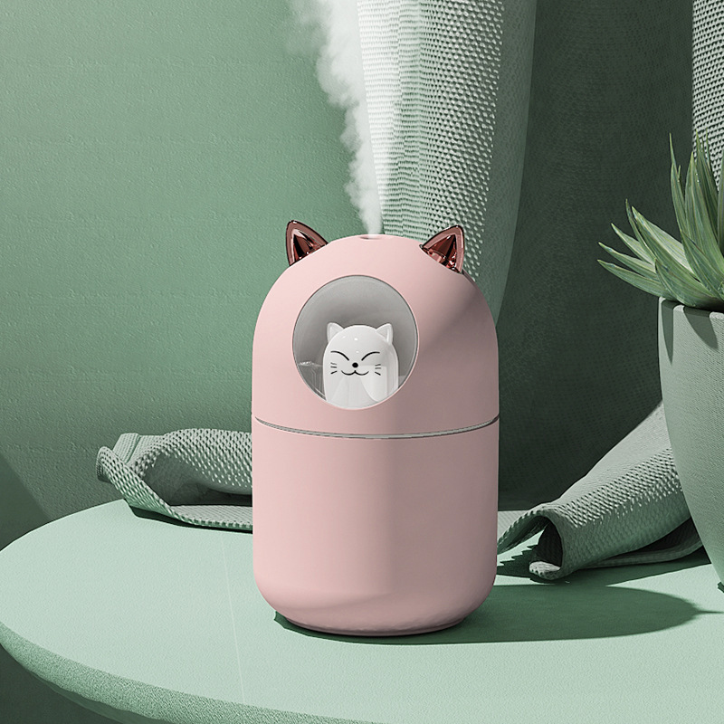 萌えペット加湿器A205猫静音加湿小型デスクトップUSB車載大噴霧小夜灯加湿器|undefined