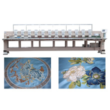 12头高速电脑平绣机多头成衣帽布匹料绣花机多功能商用工业刺绣机