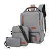 Cross border customized Backpack Male student schoolbag Travelling bag Three-piece Suite leisure time Laptop bag wholesale On behalf of