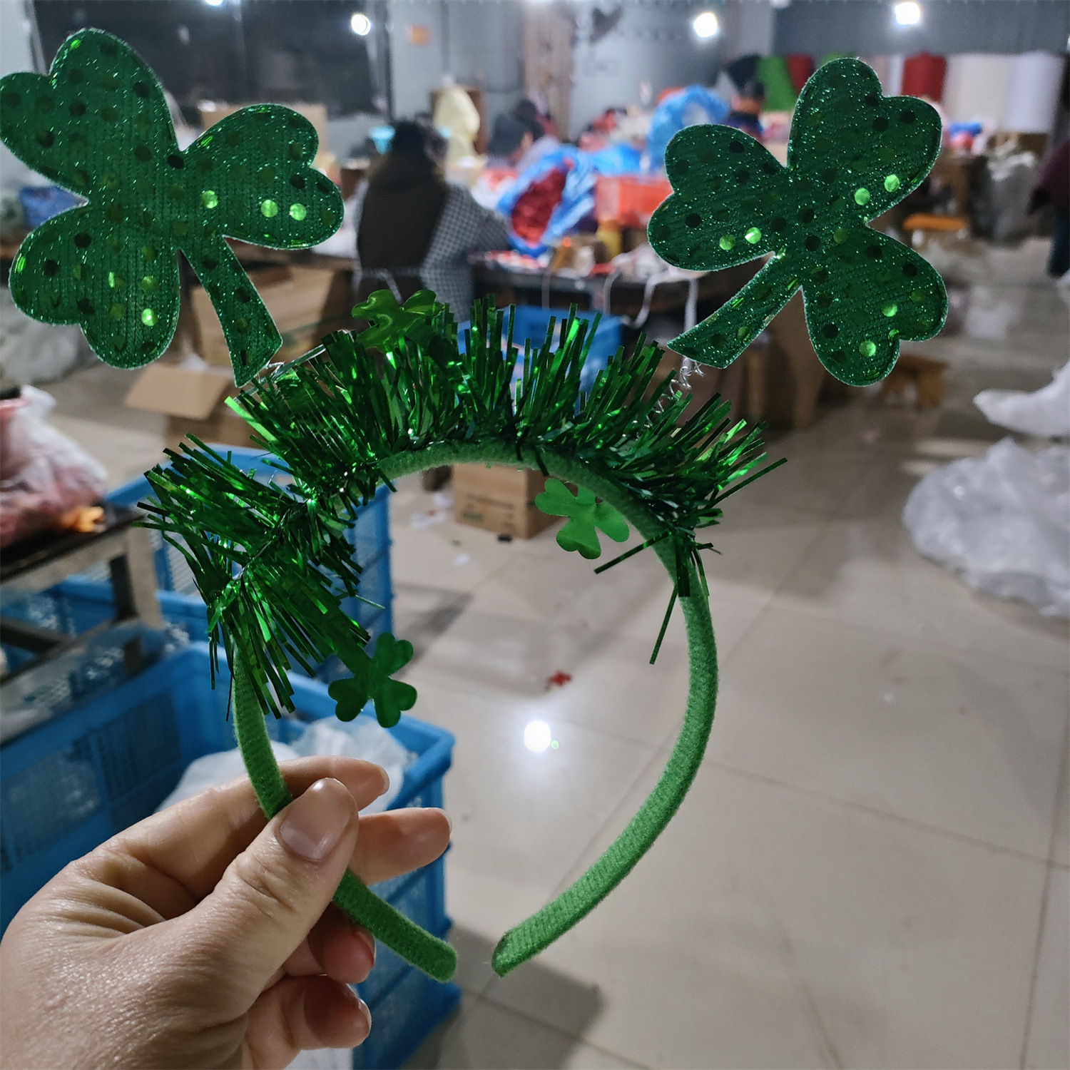 Nuevo cross-border irlandés día de San Patricio Fiesta de carnaval tribol decoración toque