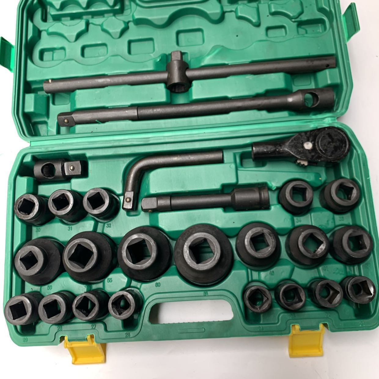 3/4重型26件套套筒工具套装中风炮套头扳手六角十二角大型号气动