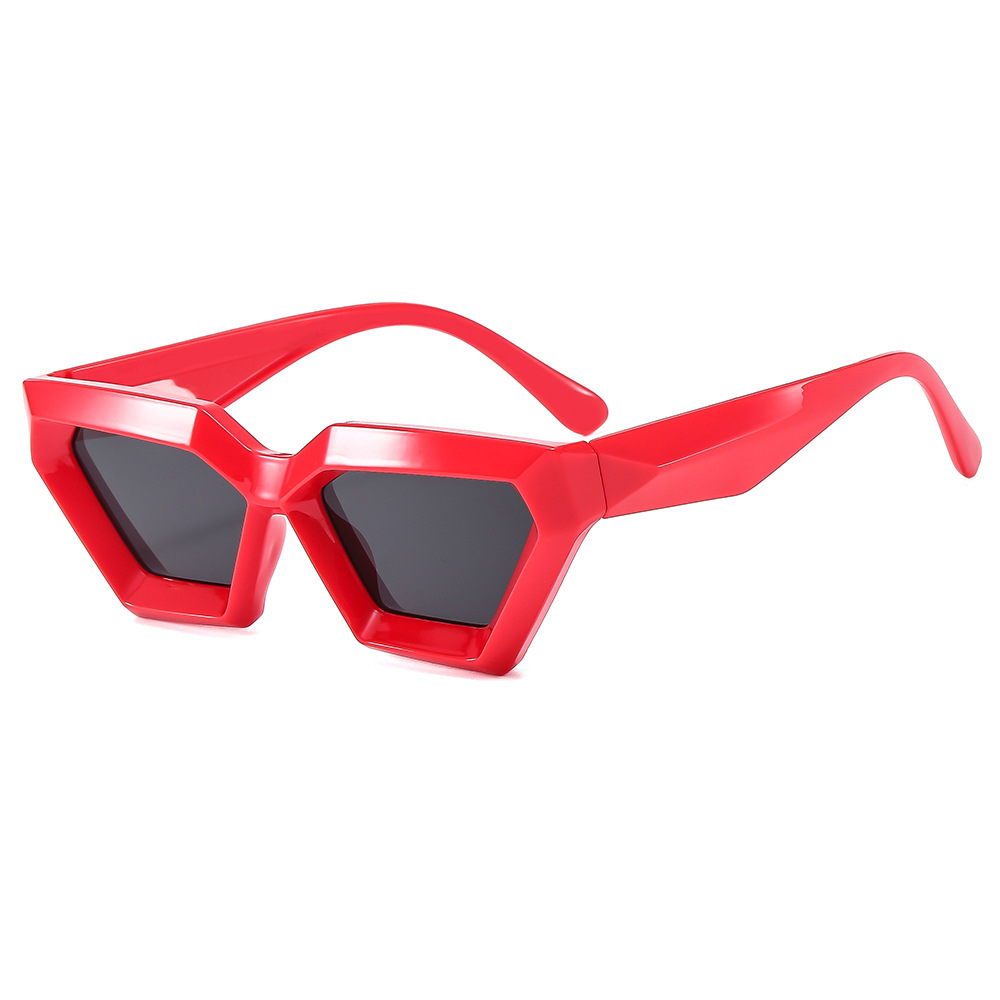 Nuevas gafas de sol de diamantes punk hip-hop de marco grueso transfronterizas, gafas de sol de alta gama irregulares, gafas de sol de moda transfronterizas