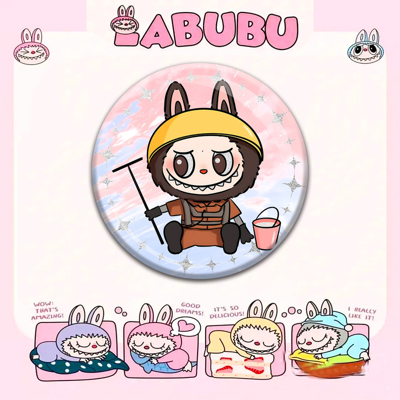 批发拉布布labubu精美动漫人物周边双闪徽章吧唧二次元谷子礼物|undefined