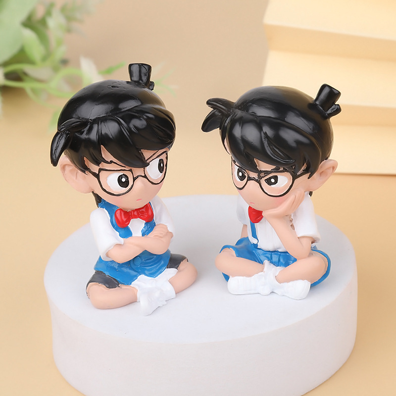 工藤新一卡通柯南汽车摆件烘培配饰桌面房间电视柜软装饰品礼物 3