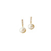Organic cute earrings from pearl, advanced mini-skirt, silver 925 sample, high-quality style
