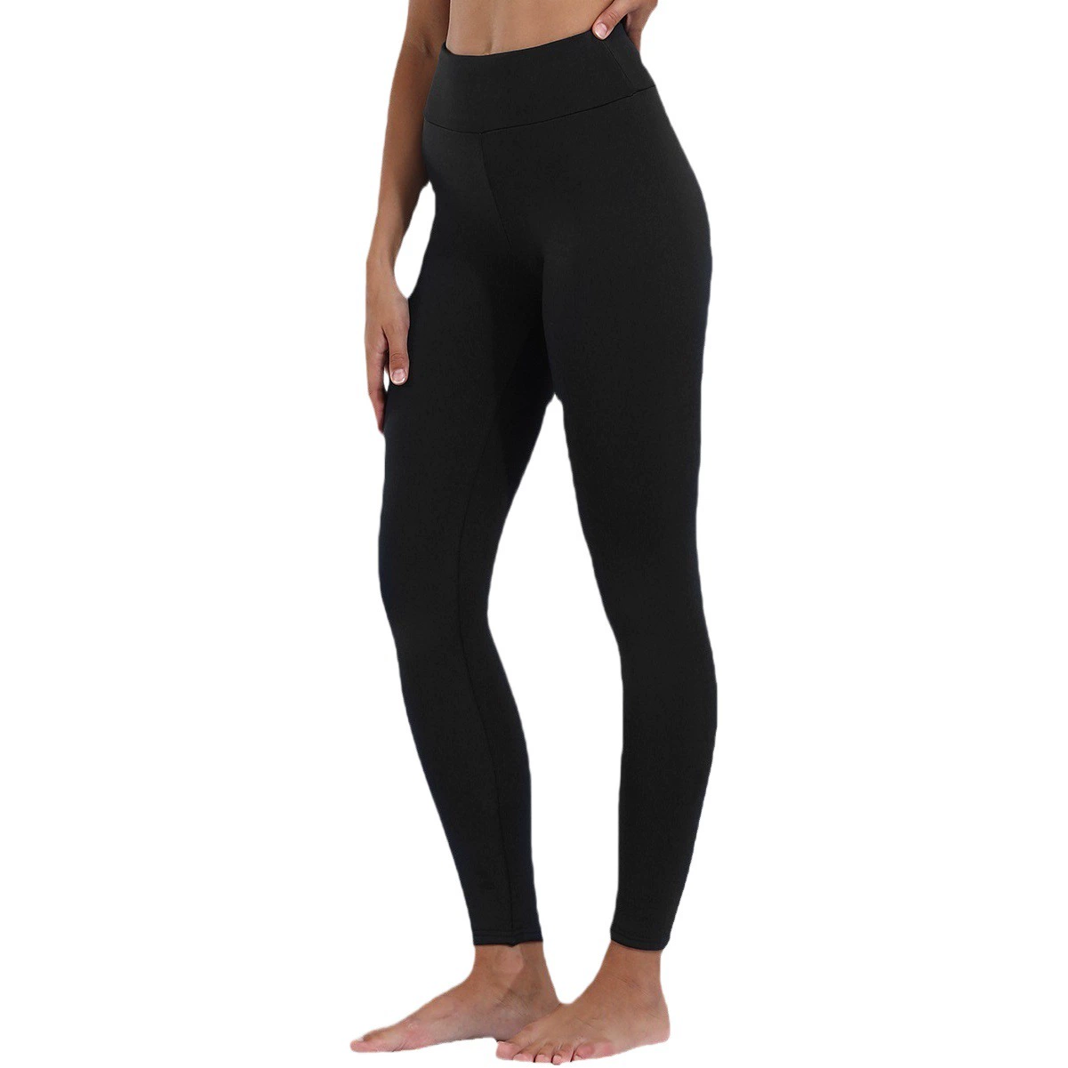 Популярные на AliExpress большие размеры на флисовой подкладке можно носить на улице, облегающие теплые осенне-зимние кашемировые утолщенные эластичные леггинсы.