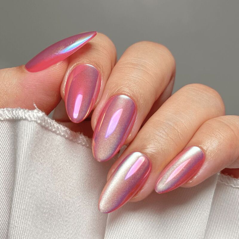 Cross-border gradient cat-eye brightening electroplated nail tips, detachable wearable nails, 24-piece electroplated almond-shaped nails, wholesale Cross-border gradient cat-eye brightening electroplated nail tips, detachable wearable nails, 24-piece electroplated almond-shaped nails, wholesale