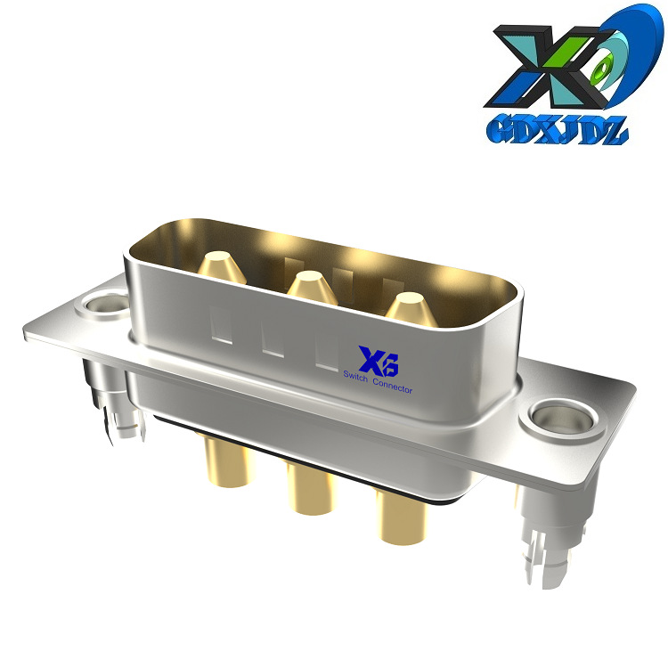 厂家现货D-SUB 3W3公头焊线式连接器 3W3镀金大电流实芯针