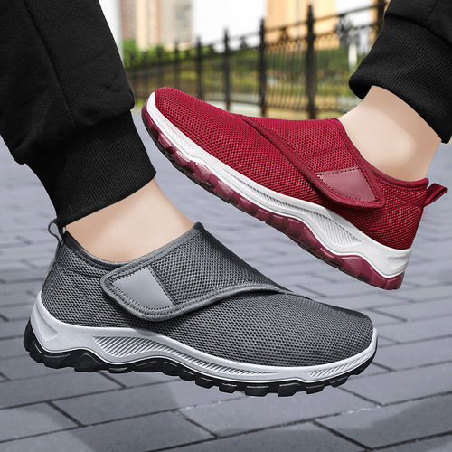 Shoes, women's casual shoes, breathable single-layer shoes, old Beijing cloth shoes, velcro, middle-aged and elderly women's shoes, soft sole, comfortable women's shoes