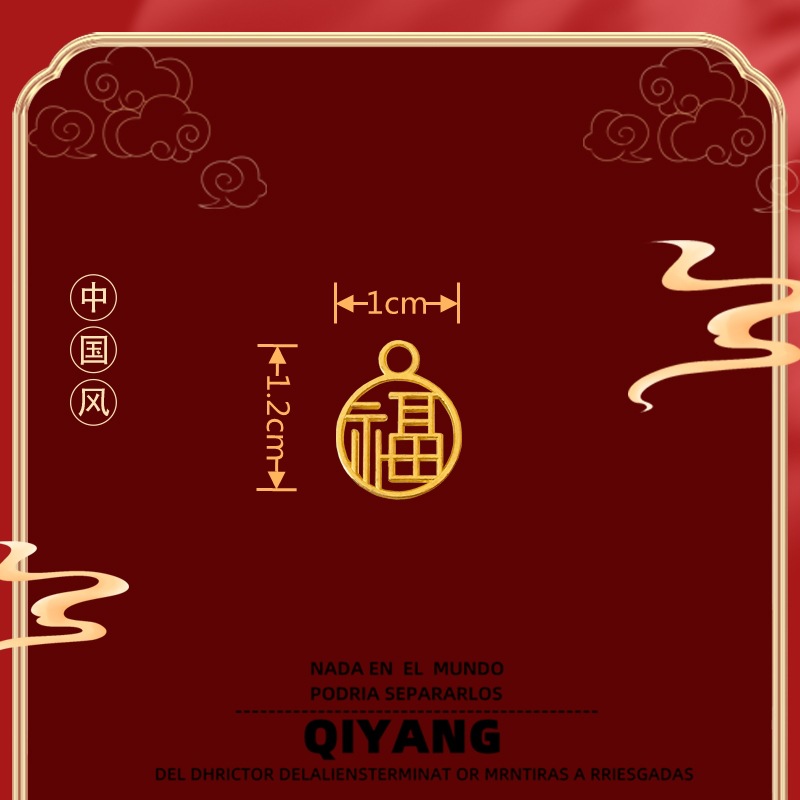 Classic Lucky Brand zinc alloy accessories gold jewelry accessories hollow bracelet necklace pendant DIY decorations