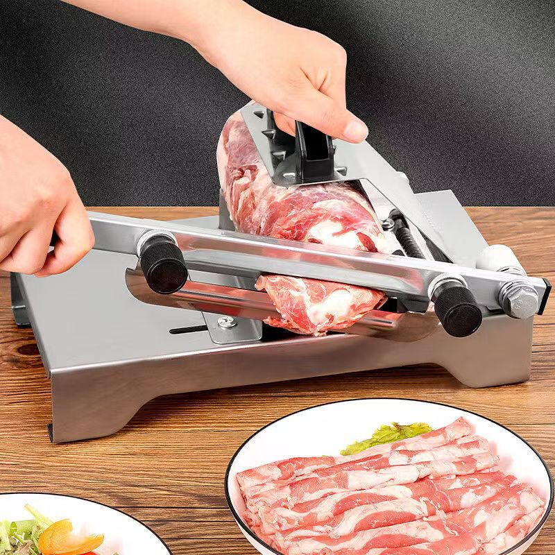 Corte de carne de acero inoxidable reforzado cortador de cordero multifuncional doméstico cortador de carne congelada comercial olla caliente artefacto manual image 9