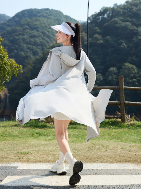 女性用日焼け止め服、夏の紫外線防止、つばの長い全身UPF50+アイスシルク通気性日焼け止め服、屋外用|undefined