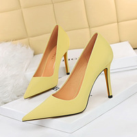 8831-3 style simple thin heel high heel shallow mouth pointed super high heel women's shoes plain face slim slim slim women's single shoes