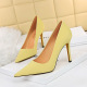 8831-3 style simple thin heel high heel shallow mouth pointed super high heel women's shoes plain face slim slim slim women's single shoes