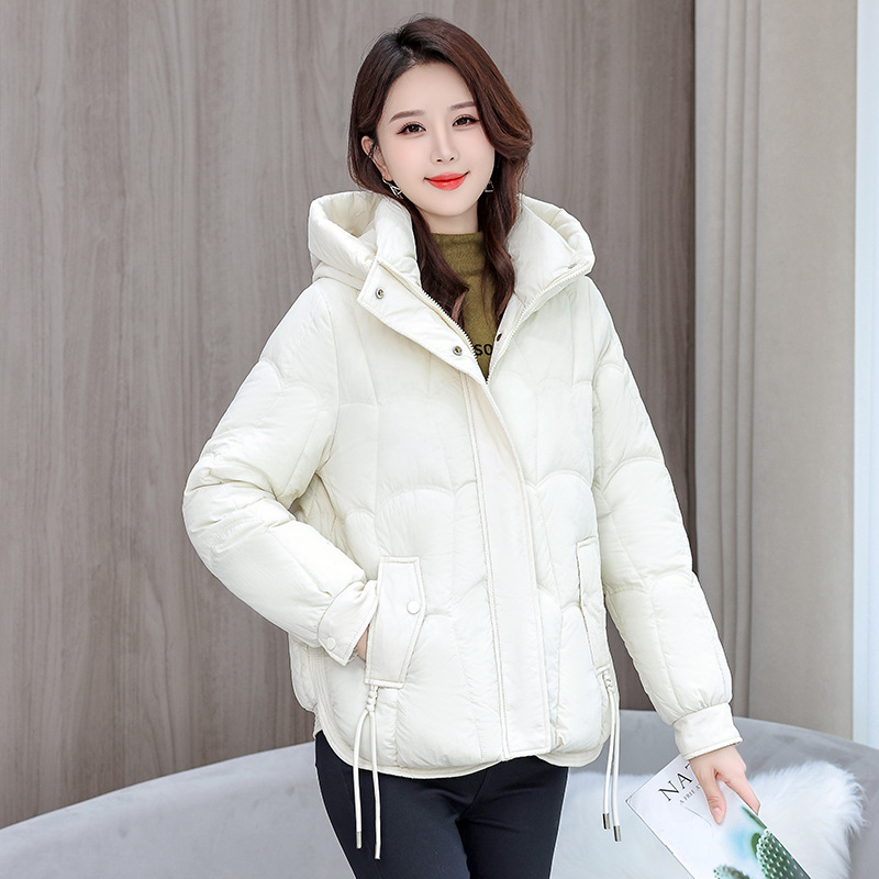 Nuevo algodón encapuchado de invierno corto de moda de algodón grueso estilo coreano de diseño suelto sensación de chaqueta de algodón abrigo de pluma de algodón