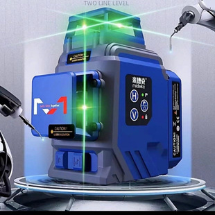 12-Line Midker Level Meter Red Light Green Light Laser Line Projector Outdoor Strong Light Diagonal Line High Precision and High Battery Life