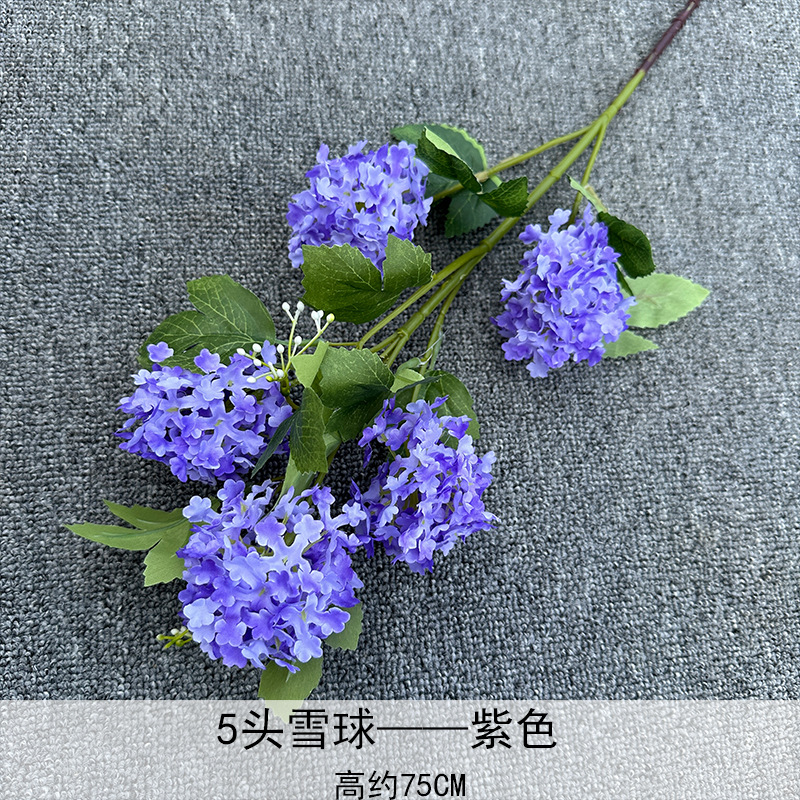 5 bolas de nieve moradas