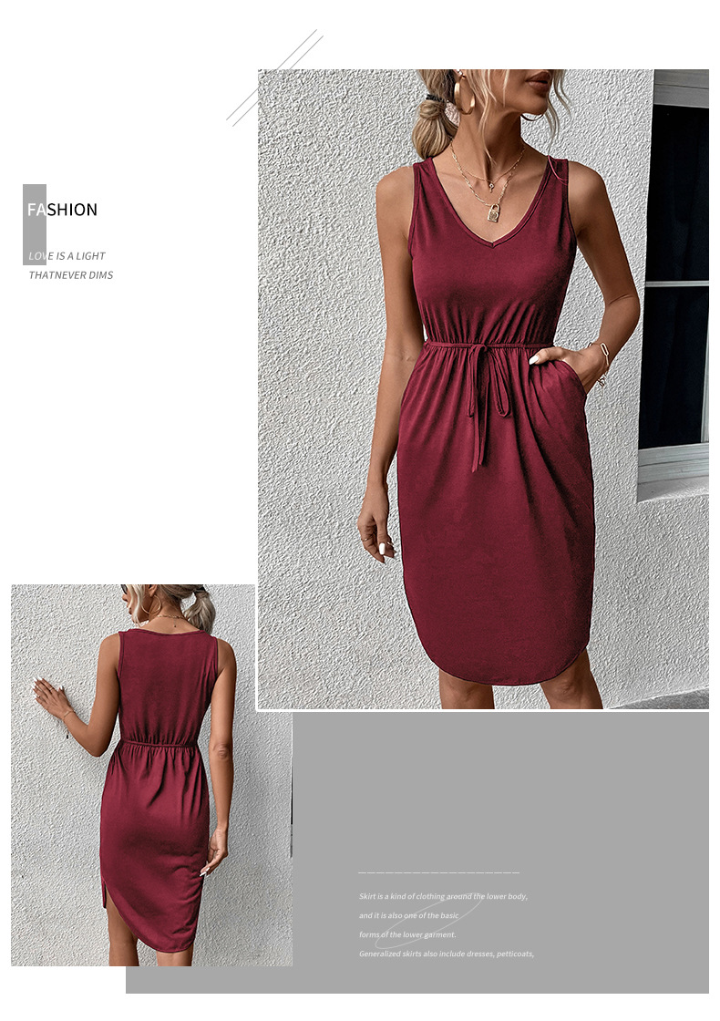 Summer Women Wear Sleeveless Casual Solid Color Dress 27 Summer Women Wear Sleeveless Casual Solid Color Dress