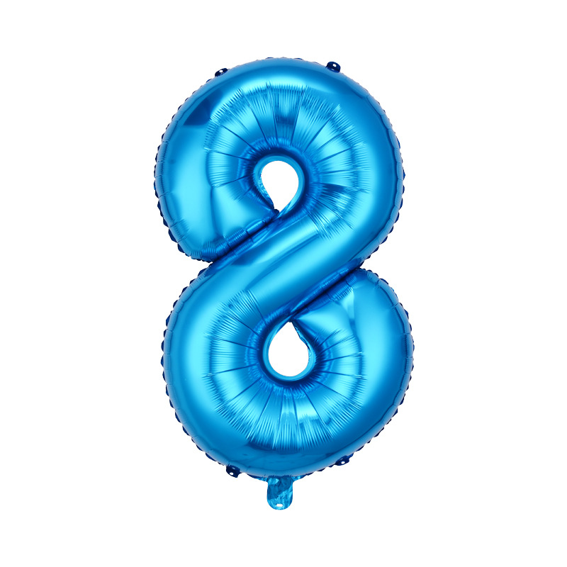 Globo digital de 42 pulgadas decoración de la fiesta de cumpleaños globo de helio flotante vacío Versión americana cuerpo delgado globo de aluminio digital grande de 40 pulgadas