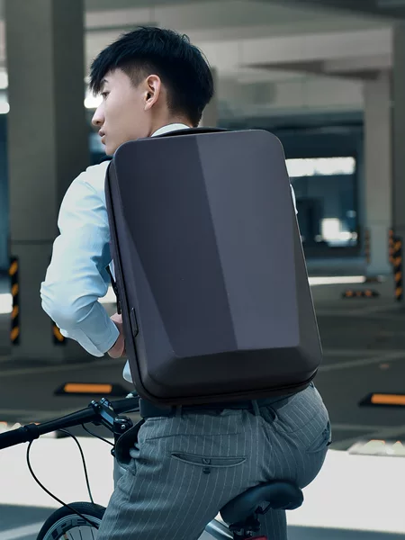 New cross-border business backpack with large capacity, multifunctional, suitable for leisure travel, PC hard shell computer backpack, can be printed with logo
