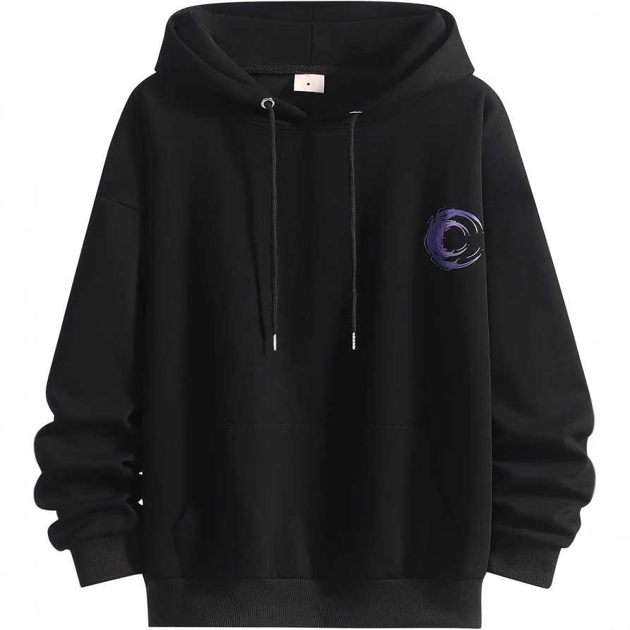 Men's Casual Pullover Hoodie Loose Fit Hooded Sweatshirt