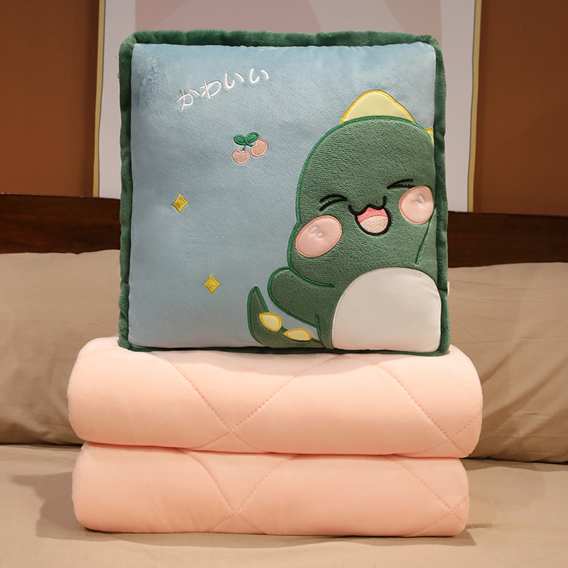 Edredón de almohada de seda de hielo manta de doble uso edredón de almohada dos en uno almohada de coche almohada de siesta de oficina