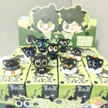 新款萌粒摆件卡通动漫周边文创桌面摆件罗小黑战记小公仔摆件批发