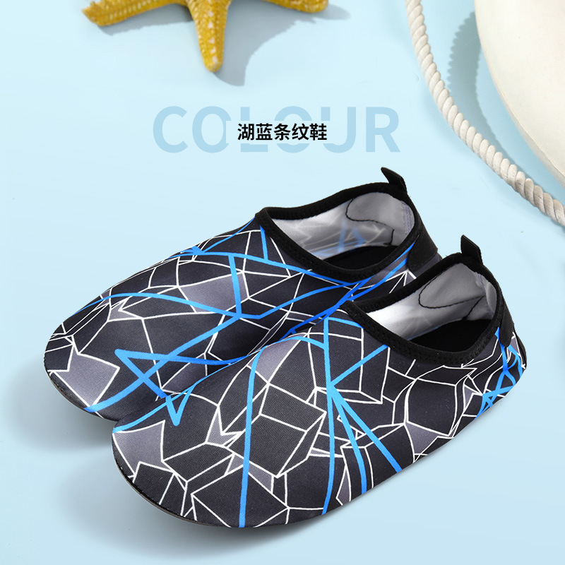 Zapatos de rayas azul lago