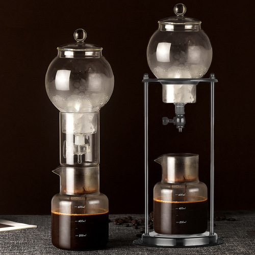 Ice drip coffee pot drip filter cold brew coffee pot set hand brewed ice brew coffee utensils glass ice drip pot