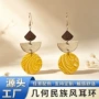 几何夸张气质纹理耳坠