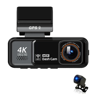 Cross-Border New Model 4K+2.5K Dash Cam 3inch Hd with Support for Wifi and Gps Infrared Night Vision Car Dvr (Driving recorder)