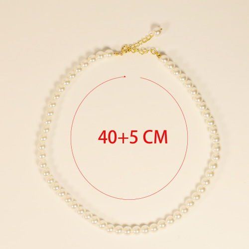 Fever's same-style pearl necklace, women's clavicle chain—2025 trendy, light luxury, elegant French-inspired necklace