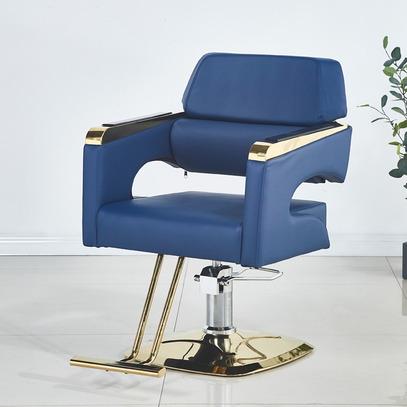 Silla de peluquería Silla de peluquería Silla de peluquería Silla de corte de pelo minimalista moderna Silla de peluquería de acero inoxidable de elevación giratoria